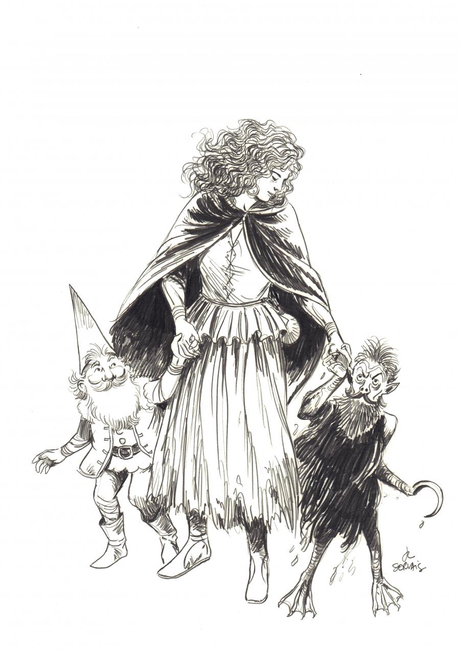 Illustration originale - Lutins - par Jean-Claude SERVAIS